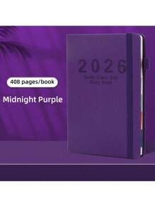 2026 New Hardcover Spiral Bound Schedule Planner Notebook, 400 Pages Daily Planner Calendar Journal With Phone Record Sheet, Daily Bill Record, Calendar Form, Time Management Self-Discipline Tracker, 365 Day Planner For Office, School Supplies, Back To School, Family Records, Meeting Minutes