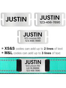 Personalizowana nylonowa obroża dla zwierząt, personalizowana obroża z identyfikatorem dla zwierząt, grawerowana nazwa zwierzaka/telefon, regulowana obroża dla psa, akcesorium dla psa na zewnątrz, odblaskowa świecąca w nocy obroża dla psa, odpowiednia dla średnich i małych psów, ozdobna, grawerowana, stylowa, modna, kolorowa, vintage, słodka, na zamówienie, słodkie, niestandardowe, niepowtarzalne, spersonalizowane, spersonalizowane dla zwierzaka na rocznice, urodziny, artykuły dla zwierząt, akcesoria na Halloween 2025