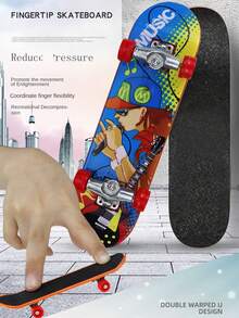 Mini Matte Scooter Set, Plastic Finger Skateboards, Interactive Toys For Photography And Animal Training, Birthday Gifts For Boys And Girls, Suitable For General Use, No Power Required, Non-Feather, Non-Prop Money - Multicolor - View 6