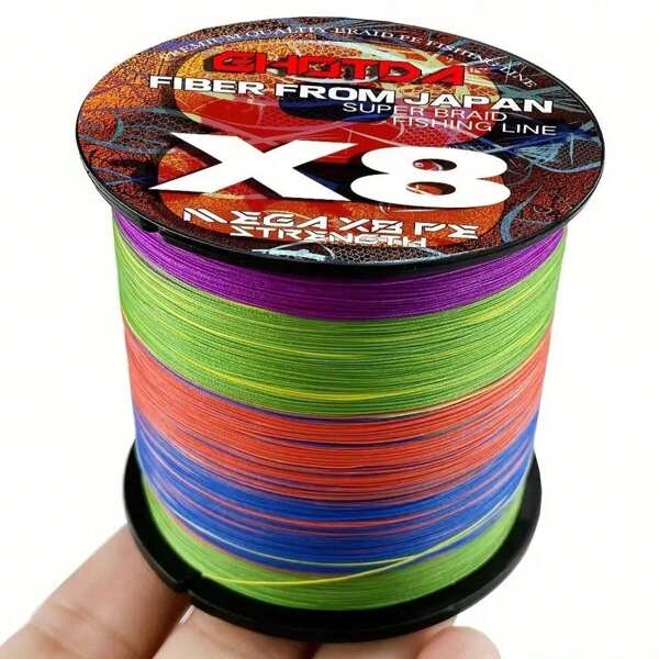 1 carrete de línea de pesca trenzada de alta calidad en PE - alta resistencia, resistente a la abrasión, línea trenzada duradera - disponible en longitudes de 120 yardas, 360 yardas y 600 yardas