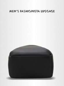 1 件休闲纯色背包，适合男士，可容纳 13 英寸笔记本电脑，旅行/书包，黑色 - 黑色 - 查看 7