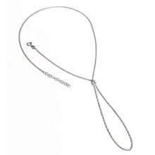 1 pieza Pulsera de dedo con conexión de color dorado y rhinestones, joyería elegante y de moda para mujer, cadena de mano para novia