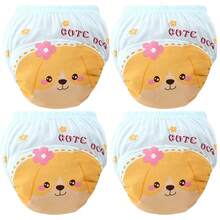 4pcs Baby/Toddler Reusable Potty Training Pants, Absorbent Underwear, Cloth Diapers, Suitable For Boys And Girls, Kids Training Pants, Potty Training Seat, Children's Underwear Gift - Multicolor - View 19