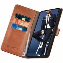 SUANPOT Compatible With Samsung Galaxy S25 Ultra Wallet Case With RFID Blocking Credit Card HolderFlip Book PU Leather Protective Cover Women Men For Samsung S25 Ultra Phone Case Light Brown - LightBrown - View 5