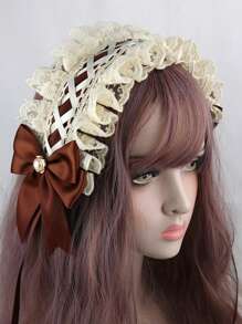 Serre-tête Lolita avec nœud papillon, look gothique/punk/Goth pour filles