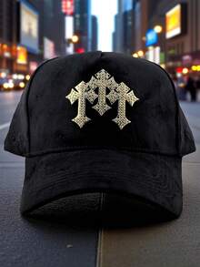 Gorra Barbas Chrome Gold Era Caps Hats Brillo Cla Piedras Negro Único - Negro - Ver 1