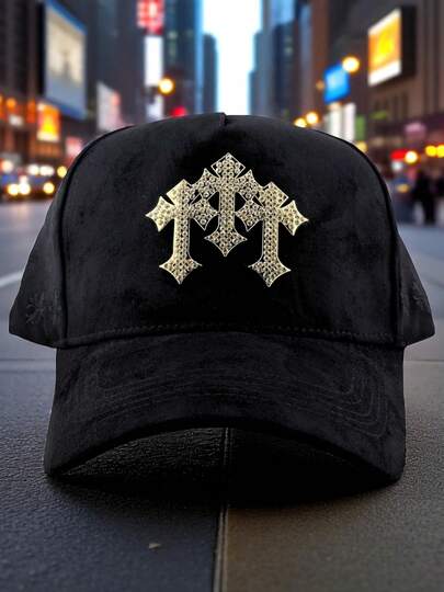 Gorra Barbas Chrome Gold Era Caps Hats Brillo Cla Piedras Negro Único