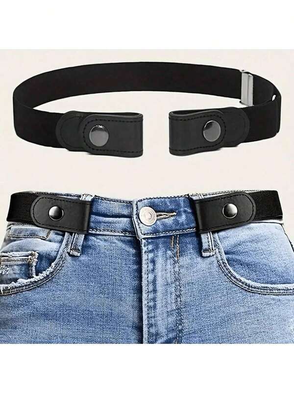 1 pièce Ceinture élastique invisible sans trace, ceinture de taille confortable unisexe pour pantalons jeans. Ceinture extensible décorative.