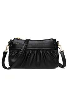 Women's Vintage Handbags And Purses Retro Design Female Shoulder Crossbody Bags For Women Light Soft Pu Leather Travel Bag - Black - View 4