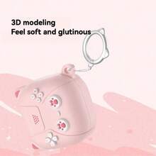 Silicone Case Compatible With Samsung Galaxy Buds/Buds2/Buds Pro/Buds2 Pro/Buds FE, Cute Cat Design, All-Around Scratch-Resistant, Durable Protection