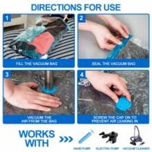 12 X STRONG VACUUM STORAGE SPACE SAVER SAVING VACUM VACCUM LARGE ORGANISER BAGS - White - View 7