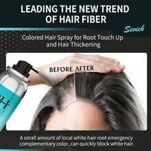 SEVICH Hair Fiber Spray - Instant Hair Thickening Powder For Men & Women, Hair Building Fibers For Thinning Hair, Root Touch Up Hair Color, Waterproof, Sweatproof, Natural Look,120ml Dark Brown Friend's Gift - 黑色120ML - 查看 2