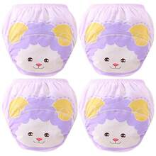 4pcs Baby/Toddler Reusable Potty Training Pants, Absorbent Underwear, Cloth Diapers, Suitable For Boys And Girls, Kids Training Pants, Potty Training Seat, Children's Underwear Gift - Multicolor - View 17