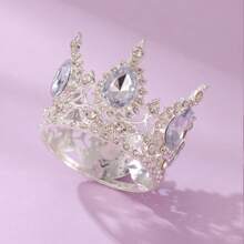 Herz-förmige Mini Kuchen-Topper Dekorationen, Geschenkset mit Diamant Kronen, Geburtstags Party Zubehör, Blumenkranz, Legierungs Diamant Diadem