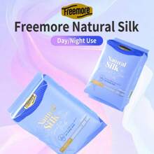 FREEMORE 10pcs/30PCS/60pc Freemore Natural Silk Day/Night Use Sanitary Napkin(290mm),Floating 3D Anti-Leakage Shield Design, Minimum Friction, Improves Comfort Of Intimate Area,Soft & Breathable-For Your Daily Comfort