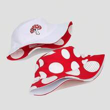 Unisex Reversible Bucket Hat For Beach And Fishing - Boho Bohemian Mushroom - View 10