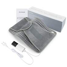 Hailicare Multifunctional Heating Pad Waist Belt | 9 Temp 4 Timer | Water-Fire Resistant | Quick Heat | Ultra Soft Flannel | Upgraded Hook-And-Loop | Machine Washable | Overheat Protection - EU C Type Plug(220-240V) - View 13