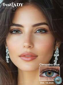 FRESH LADY 1 Pair , Lenses Chelsea & Cleopatra Collection, Exotic Look, For Daily Wear, Dating Makeup, Work, Or Cosplay, Yearly Use, 14.20 Mm - 0 - View 8
