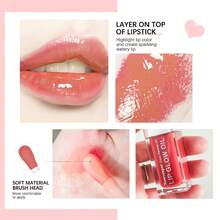 Hydrating Lip Glow Oil Long Lasting Plumping Lip Gloss Transparent Toot Lip Balm Moisturizing Lip Oil For Lip Care And Dry Lips - Red - View 3