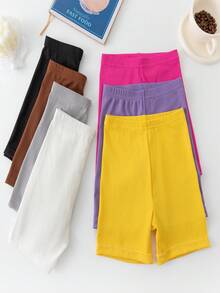 paquete de 7 polainas de 3/4 para niñas, apropiado para edades de 3 a 12 años, para todas las estaciones - Multicolor - Ver 4