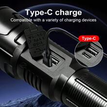 25-Jahre-Neu Outdoor 1000M Ultra-Helle Weitreichende LED Taschenlampe mit visuell digitaler elektrischer Anzeige, 30 W Hochleistungs-Docht mit langanhaltend Akku, Suchscheinwerfer mit Teleskopfunktion, 3-stufige Helligkeitsregelung für Camping, Wandern, Abenteuer und Erste-Hilfe-Beleuchtung