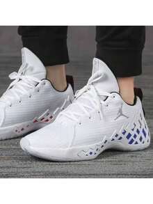 Nike AIR JORDAN JUMPMAN DIAMOND Men's Air Cushion Combat Wear-Resistant Basketball Shoes - White - View 6