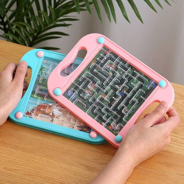 New Rolling Ball Board Handheld Maze Track Game Toy, Intellectual Focus Training Toy (Random Color/Style)