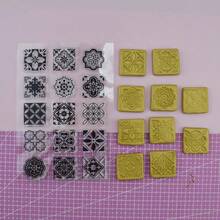 Tappetino in silicone con texture in argilla a motivo floreale barocco marocchino, fogli di texture in argilla, timbro in silicone per la realizzazione di modelli in polimero per orecchini e gioielli