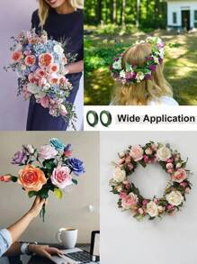 1/2/4pcs Floral Tape, Green Self-Adhesive Flower Stem Wrapping Tape, High Quality Waterproof Floral Tape, DIY Wedding Bouquet Stem Wrapping Packaging Materials, Flower Shop Valentine's Day Mother's Day Father's Day Bouquet Wrapping Materials, Bouquet Tape For Bouquet Wrapping And Flower Arrangement Decoration, Wedding Supplies
