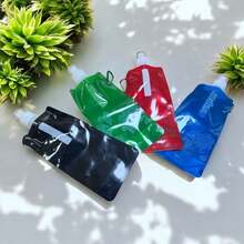 KIT 2 PIECES Foldable, Flexible And Reusable Squeeze Water Bottle - RANDOM COLOR - View 3