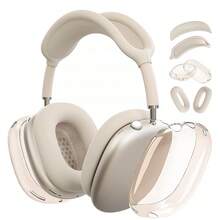 4 In 1 Silicone Case Cover For Max,Clear Soft TPU Ear Cups Cover/Ear Pad Case Cover/Headband Cover For Max(2024/2020),Transparent Accessories Compatible With Apple AirPod Max (USB-C) - Multicolor - View 1