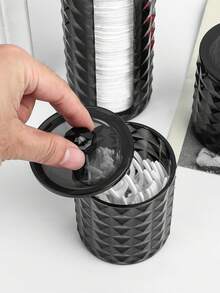 Qtips 浴室收纳盒、化妆球分配器、透明药瓶套装（用于存放化妆棉、牙线棒） - 彩色 - 查看 4