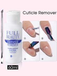 2件/套 指甲死皮软化剂 60毫升 指甲角质软化剂 角质去除工具 美甲凝胶抛光死皮钢推 指甲护理 - 白色 - 查看 1