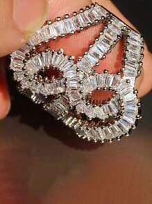 1 PC Glamorous Cubic Zirconia Ring For Women Wedding Engagement Valentine's Day Party Gift