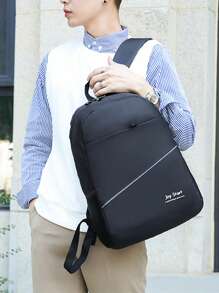 Three Pieces Multi-Pocket Foldable Waterproof Zipper Backpack Suitable For Teenagers, High School/College Students, Daily, School, Training, Commuting, Shopping, Travel