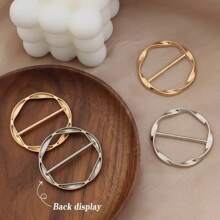 1/2/6 Stücke Damen Zinklegierung einfache geometrische Spiral-Schalbrosche