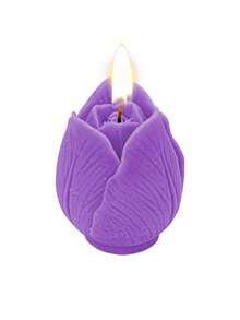 1pc Tulip Scented Candles, Long-Lasting Fragrance, Handmade Home Decoration, Romantic Atmosphere, Bedroom, Living Room, Suitable For Birthday And Holiday Gifts Graduation