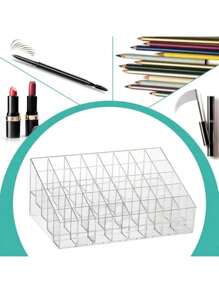 1 pièce Palette d'ombre à paupières, boîte de rangement de maquillage, organisateur de cosmétiques transparent, convient pour la coiffeuse, le comptoir de salle de bain, l'armoire de cuisine, avec 7 compartiments