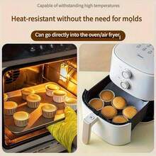 Cakegiugiu Set , 50/100pcs Disposable Paper Baking Cups, Disposable Cupcake Cups With Lids, Heat Resistant Glossy Cupcake Liners, Muffin Cups - C - View 11