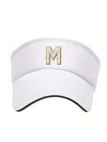 Breathable Adjustable Baseball Hat - Sporty Sun Visor Cap For Outdoor Activities, Embroidery Letter Print Suitable For Outdoor Golf, Tennis, Running, Women & Men - White - View 24