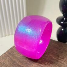1pc Women's Charm Purple Series Asymmetrical Round Bracelet, Sexy Design Suitable For All Year Round Wear And Party Gift