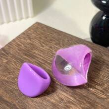1pc Women's Charm Purple Series Asymmetrical Round Bracelet, Sexy Design Suitable For All Year Round Wear And Party Gift