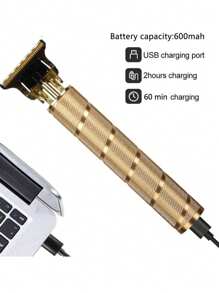 Set de 3 piezas para el aseo masculino: Afeitadora eléctrica, recargable por USB con litio, con peine recortador, como regalo de vacaciones para él. Capacidad de batería: 1500mAh+600mAh+500mAh