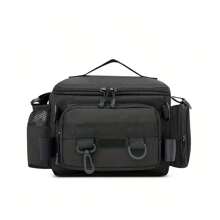 Angelzubehör-Tasche - Aufbewahrung mit 4 Utility-Boxen, Salz- und Süßwasser-Umhängetasche, geeignet für Camping, Jagd, Wandern, Reisen