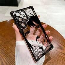 Anime Girl Phone Case For  Galaxy S25 S24 S23 S22 S21 FE Ultra Plus 4G 5G, Anti-Drop Transparent Soft Back Cover - màu đen - Xem 4
