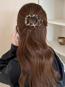 1/3pcs Marble Flat Round Hair Clips, Elegant Hair Claws For Everyday Use And Gift, Suitable For Driving, Parties, Vacations, Going Out, School, Great Gift For Girls And Best Friends,Summer,Holiday,Travel,Festival,Birthday - Multicolor - View 8