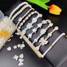 Kit para hacer collares y pulseras, perlas para pulseras, adecuado para kits de joyería DIY, pulseras, aretes, collares, opción de amistad para chicas glamorosas (perlas artificiales), kit de manualidades > kits para hacer pulseras, cuentas para niñas, kit de joyería para niños, hacer pulseras, cuidado de la piel para niños, kit de pulseras para niñas