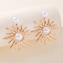 1 Pair/Set Retro Design Elegant Sun Ladies Earrings, Suitable For Summer, Beach, Party, Wedding, Daily Wear, Festival, Valentine's Day, Mother's Day, Gift