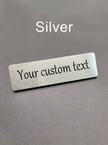 Insignia personalizada con nombre, etiqueta de identificación de personal con pin, diseña tu insignia personalizada, insignia plana personalizada para el trabajo, etiqueta con nombre de oficina para empleados, etiquetas comerciales - Multicolor - Ver 8