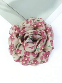 Handmade Sweet Floral Fabric Rose Flower Brooch, Hair Clip, Hat, Clothing Accessories For Women